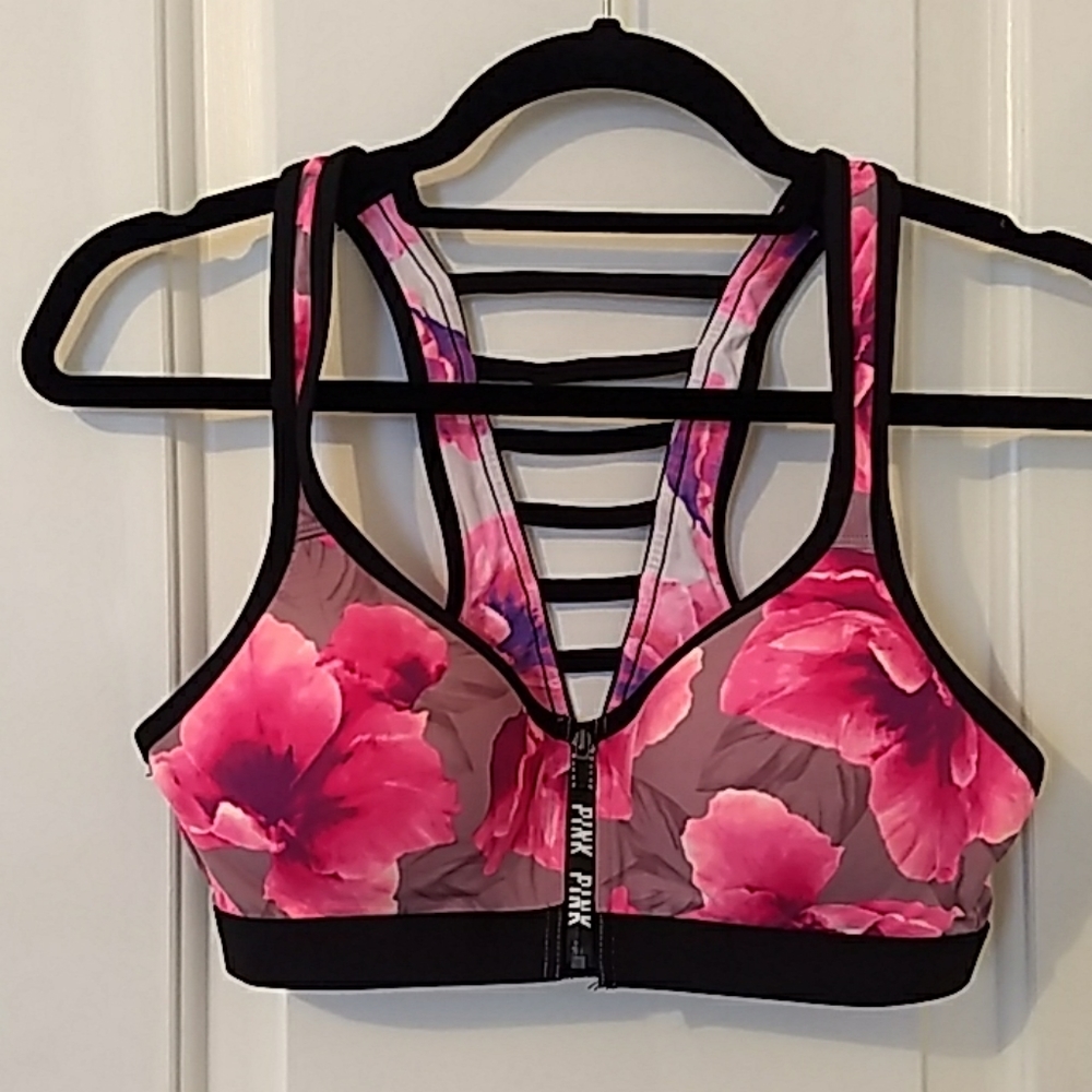 Victoria's Secret Flora Pink Sports Bra Size Small